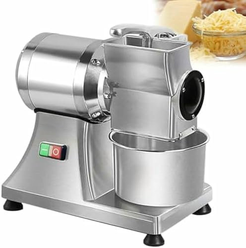 BTOIASYHF Rallador eléctrico de Queso Resistente, triturador de Alimentos de Acero Inoxidable de Grado Comercial para rallar Queso, parmesano, Pan rallado