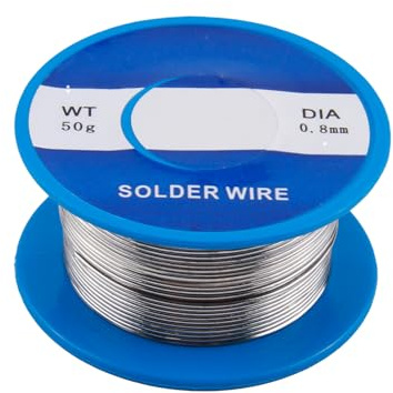 Solder Wire, 0.8mm Low Melt Solder with Rosin Core Low Temperature Soldering Tin Wire Good Corrosion Resistance for Electronic Electrical Soldering Electronic Components Repair DIY Projects 50g