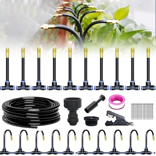 360° Kit Arrosage Automatique Pour Jardin – arrosage goutte à goutte, goute à goute arrosage exterieur, système d'irrigation pour serre, balcon et plates-bandes (10m)