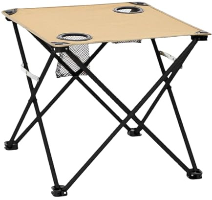 Folding Table for Camping,Folding Beach Table with 2 Cup Holders | Outdoor Portable Desk Camping Accessory for Hiking Travel Fishing Picnic Patio Balcony Yard Garden Home Dining