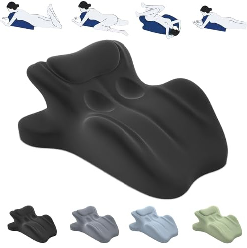 2025 Nuovo cuscino per coppie per intimità e comfort, cuscino a cuneo antiscivolo con posizioni multiple e memory foam, offre supporto per vita, collo e zona lombare a letto, per la lettura (Nero)