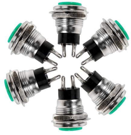 POPETPOP 6pezzi Interruttore Pulsante Momentaneo Per Auto Interruttore Pulsante Pin Sostituzione Di Interruttori Per Auto Piccolo Elettrico Di Ricambio Per Senza Linea