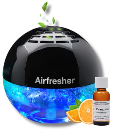 Aspira LURA Lufterfrischer mit Ionisator mit Orangen Öl, Airfresher Bowl Duftzerstäuber für bis zu 200 m², Raumduftgerät ohne Farbstoffe, für Wohnzimmer, Büro und frische Raumluft
