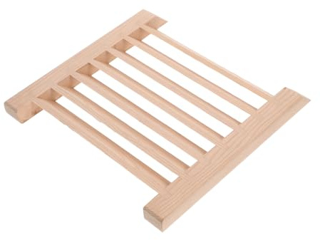 WOONEKY Rejilla de Ventilación de Madera para Sauna Diseño Ventilado Mejora Circulación Aire Humedad Protección Privacidad Elegante Panel para Sala Vapor
