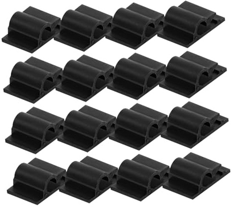 100pcs Black Self Adhesive Cable Clips Pa66 Wire Holders