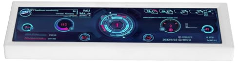 Keenso Pantalla de Temperatura de CPU de PC Profesional de 8,8 Pulgadas Pantalla LCD IPS HD para RPi, Plug and Play para Profesionales, Programadores, Estudiantes - ABS, 1 (White)
