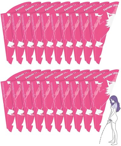 CATZUM Coni per Pipi Donna USA e Getta 20 Pezzi | Imbuto Urinatoio Portatile per Gravidanza, Viaggi e Campeggio. Impermeabile, Anti-Perdita, per Urinare in Piedi con Igiene Massima.