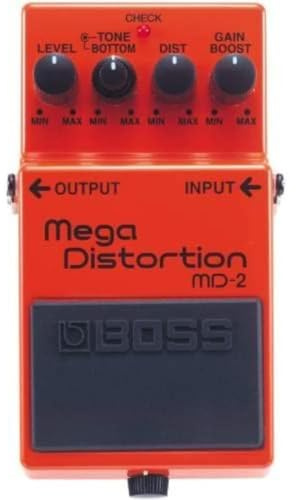 BOSS MD-2 Mega Distortion; extreme Low-End-Verzerrung für moderne Metal- und Hardrock-Stile