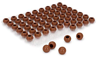 Pati-Versand Hohlkugeln Vollmilch | 1 Folie Pralinen-Kugeln zum Befüllen | je 63 Stück