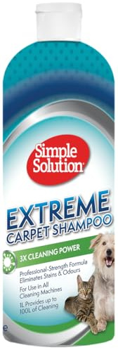 Simple Solution Extreme Carpet Shampoo | Rimuove le macchie e gli odori di animali domestici con forza professionale | Compatibile con tutte le macchine di pulizia
