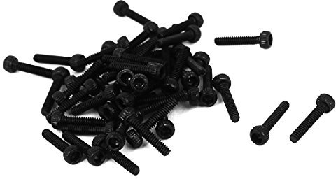Sourcingmap M1.6 x 8mm Hex Bolt Socket Head Cap Machine Screws Fasteners Black 50Pcs