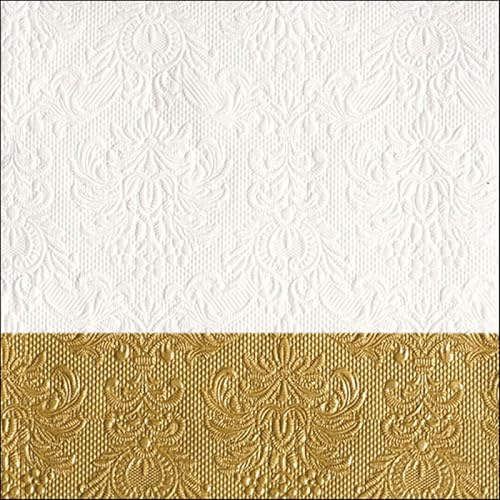 Ambiente Serviette Motiv : Elegance Dip Gold - 15 Servietten pro Packung, 33x33 cm