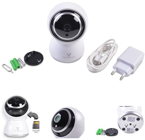 Cangaroo Babyphone Teya, 360° Drehung, Wi-Fi/Lan Kamera, LED-Infrarot-Nachsicht weiß