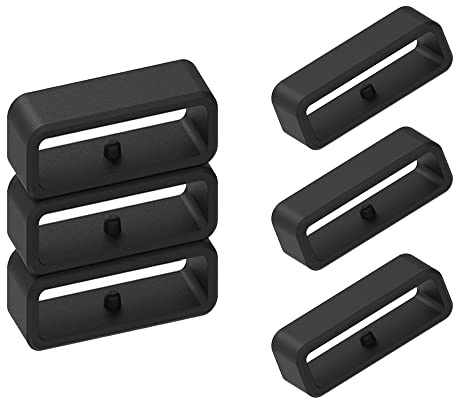 RuenTech Lot de 6 anneaux de fermeture en silicone de rechange compatibles avec Amazfit GTR 4/GTR 3/GTR 3 pro/GTR 2/2e Band Keeper Bague de fermeture pour Amazfit Cheetah/Cheetah Pro/Bip 6/Bip 5/Bip 5