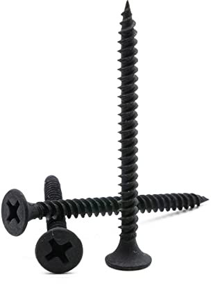 Hippo Hardware (3.5mm X 32mm) Drywall Plasterboard Screws Black Bugle Head Fine Thread for Drylining Wood/Studding (Pack of 50)