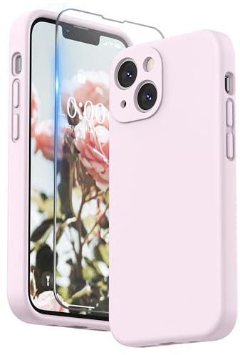 SURPHY für iPhone 13 Mini Hülle Silikon mit Displayschutzfolie | Case mit Kameraschutz Stoßfeste Handyhülle 5,4 mit Erhöhter Randschutz