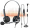 Wantek Casque Jack 3,5 mm avec Microphone antibruit et Arceau réglable pour iPhone, Samsung, Huawei, HTC, LG, ZTE, Blackberry, téléphones Mobiles et Smartphones
