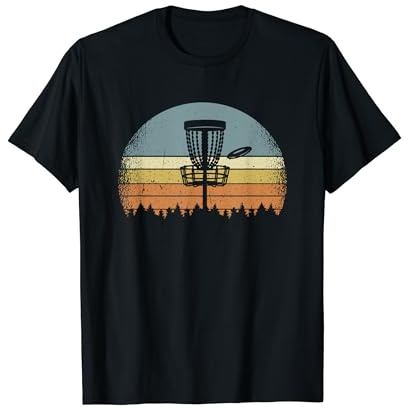 Disc Golf Retro Discgolfer Sonnenuntergang Discgolfen T-Shirt