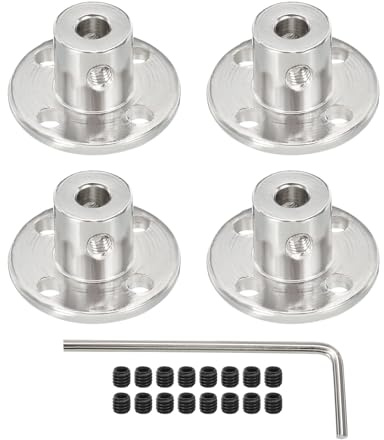 QUARKZMAN Connettore Motore Accoppiatore Albero Guida Diametro Interno 4mm | Accoppiamento Flangia Rigida, H12 x D10, per Parti, Fai-Da-Te