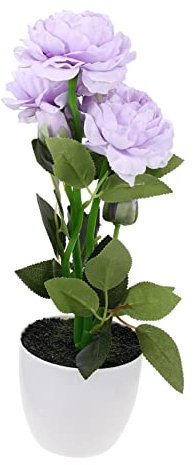 Cabilock Künstliche Pfingstrosen Bonsai Topfpflanze Simulationsblumen Dekoration Für Zuhause Büro Tisch Ornament