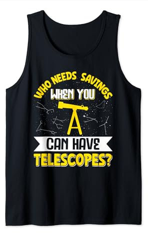 Teleskop Nachthimmel Uhr Sterne Astronomie Liebhaber Tank Top