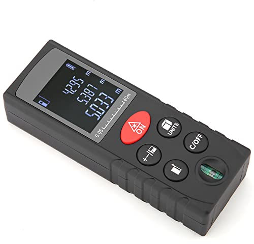 Mini Telemetro Digitale con Indicazione Angolare, Misurazione Ad Alta Precisione, Display LCD Retroilluminato, per Uso Edile e Industriale (D40)