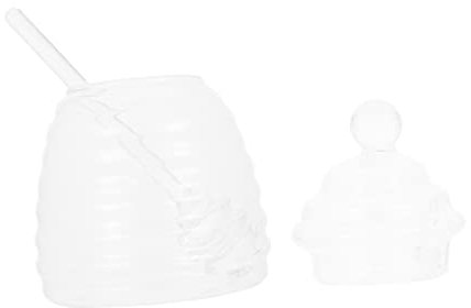 TOPBATHY Honigglas-set Aus Glas Zur Aufbewahrung Von Sirup Honiggläser Honigflaschen mit Deckel Honigtopf Rührer 380 Ml Größe