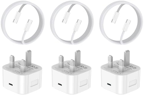 AAZV iPhone 15 Fast Charger Plug And Cable [MFi Certified],3 PACK PD 20W USB C Charger With 6 FT USB C Cable 2 Pack, Compatible iPhone 15/15 Plus/15 Pro/15 Pro Max, iPad Pro/Air/Mini