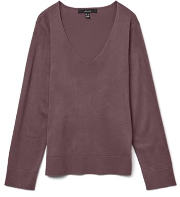 Vero Moda Jersey de Punto para Mujer VMSILJE, marrón, M