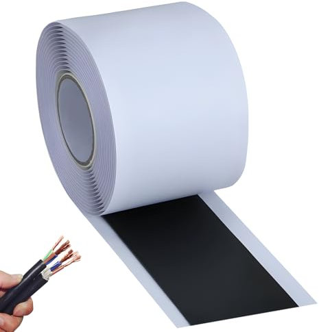 Nastro Butilico Sigillante di Butile - 50 Mm X 3 M, Nastro Isolante Impermeabile Composito,Protezione del Cavo Elettrico e del Cavo Ad Alta Tensione da 1-35 Kv Resistente Alle Alte Temperature