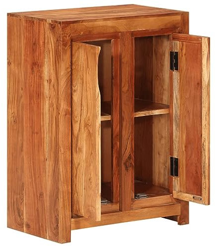 HEFZGDB Sideboard 55x33x75 cm Massivholz Akazie Küchenbuffet Barschrank Küchenschränke Vitrinenschrank Küche für Küche Speisesaal Café Wohnstube