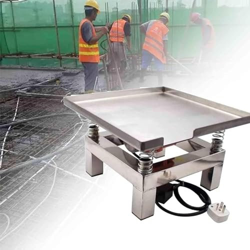 IEOWY Table vibrante en béton, Mini Table vibrante en Acier Inoxydable, Le Moule est vibré et formé, pour éliminer Les Bulles (50 * 50 cm)