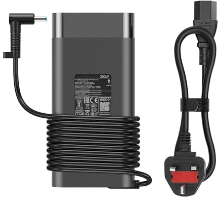vencoss 200W Laptop Charger Compatible With HP 15 17 zbook 15 17 Victus 15 16 16-e1163nr Pavilion Gaming 15 17 Envy 15 2020 TPN-DA10 L00818-850 ADP-200HB B TPN-LA21 TPN-LA20 Power Laptop AC Adapter