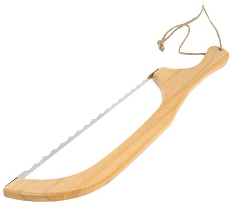 OUNONA Coltello Per Pane Seghettato in Inossidabile Con Manico in Legno Ergonomico Affettatrice Manuale Per Pane Fatti in Casa Lunga Lievitazione Resistenti e Facili Da Usare