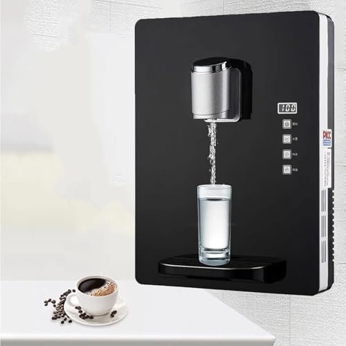 Water Dispenser with Screen Touch, 30L/h Wall-Mounted Mains Fed Unit Water Dispenser, Household Water Heater with Electronic Child Lock, Multi-speed Adjustment, Cold & Warm Dual, for Office, Home