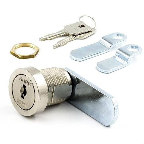 BURG Set di serrature a leva da 20 mm (cilindro universale, serratura per cassetta delle lettere, serratura per mobili, serratura per armadietti, serratura a mandrino) – Made in Germany