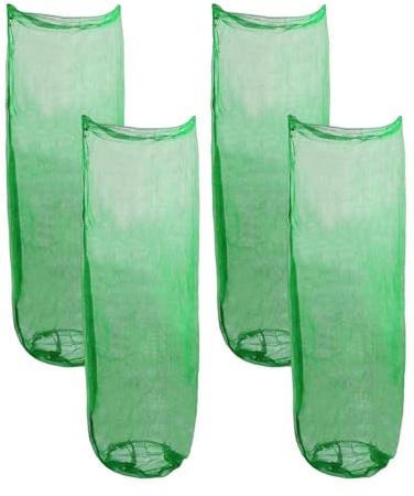 Sacchetti per foglie – 4 sacchetti per rifiuti da giardino | Sacchetti per riciclaggio | Grande sacchetto per la spazzatura per foglie da prato con coulisse | Raccoglitore di rifiuti da giardino