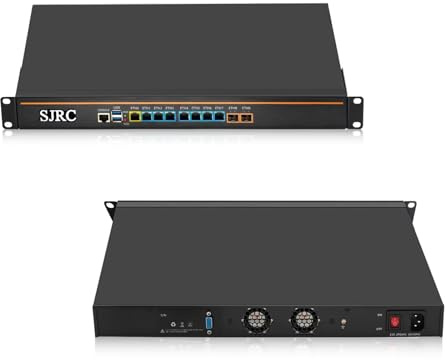 SJRC 1U Z87 Firewall Appliance Rackmount 19, i5 4430 Rack Firewall Hardware 8 x I226-V 2.5G, Router PC, OPNsense Homelab Server VGA, AES-NI, Console, Barebone NO RAM NO SSD
