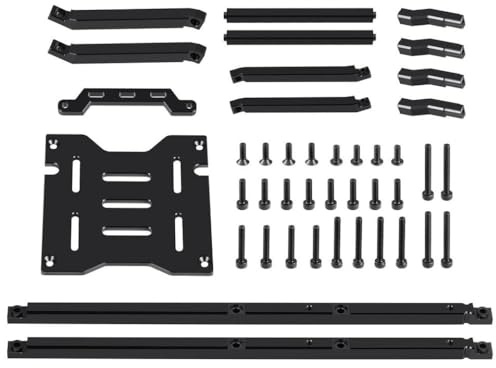 Part de actualización de chasis de Aluminio a Escala 1/5 y Parte de actualización de la Placa de Montaje ESC Compatible con automóviles RC