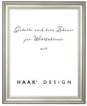 Haak Bilderrahmen Barockrahmen Luna 50x70cm (PUZZLEFORMAT) Silber Antik