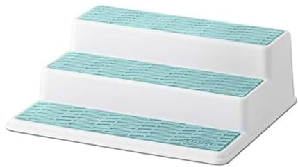 Copco Rutschfester Gewürz-Organizer mit 3 Ebenen, 25,4 cm, Weiß/Aquamarin