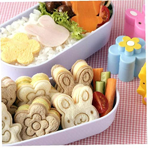 AMOYER Mini Sandwich Cutter Fun Shapes Press Molds Perfect for and Breakfast Fun Bites