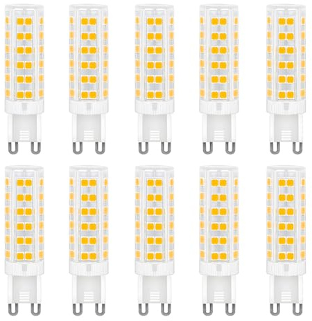 HUAMu G9 LED Lampe warmweiß 2700K, 7W 700 Lumen G9 Glühbirne Ersatz 30W Halogenlampe,G9 LED Leuchtmittel Kein Flackern, Enegiesparende G9 Birne, Nicht Dimmbar Kein Flackern, 10er Set