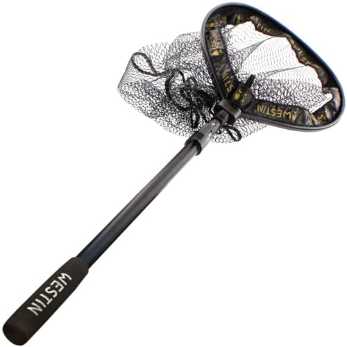 Westin W3 CR Adjustable Landing Net S 38x45x40 - Raubfischkescher für Barsche & Zander, Klappkescher zum Spinnfischen, Unterfangkescher für Raubfische