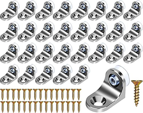 30 Stück Regalträger Bodenträger 5 mm Glas-Bodenträger Kunststoff mit Stahlstift L-Förmige Clips Edelstahl Durable Regalbodenträger Regale Bodenträger zum Schrauben