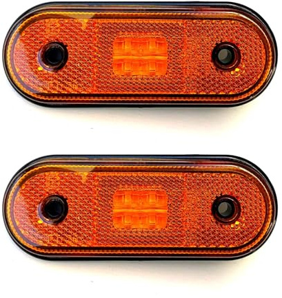MelTruck® 2x LED Begrenzungsleuchte Umrissleuchte für LKW Anhänger Trailer Wohnwagen (Gelb)