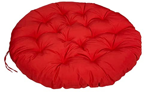 Lifup Hängesessel Kissen Wasserdicht, Polster für Hängeschaukel Hängekorb Schaukel Korb, Rund Papasan Sessel Kissen Rot Runden 80 cm