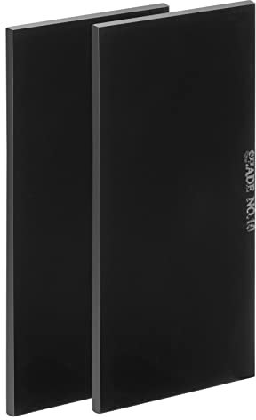 sourcing map Welding Lens Shade 10 Glass 2 EACH 2 x 4.25 Replacement Welding Lens Hardened Glass Black Darkening Filter Plates for Welding Helmet, Black