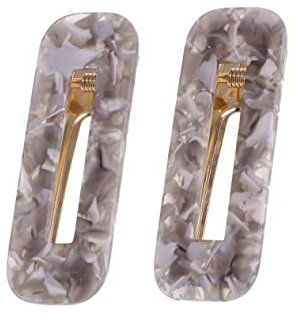 Clip per Chioma Leopardate Quadrate in Plastica 2 Pezzi