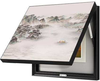 Electric Meter Box Cover Distribution Box Decorative Painting Distribution Box Switch Painting Electrical Panel Hide Painting Landscape Painting Wall Hanging Painting with Hydraulic Rod Support